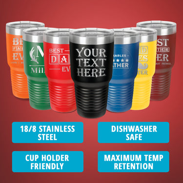 My Favorite People Call Me Papa 30oz Ringneck Tumbler